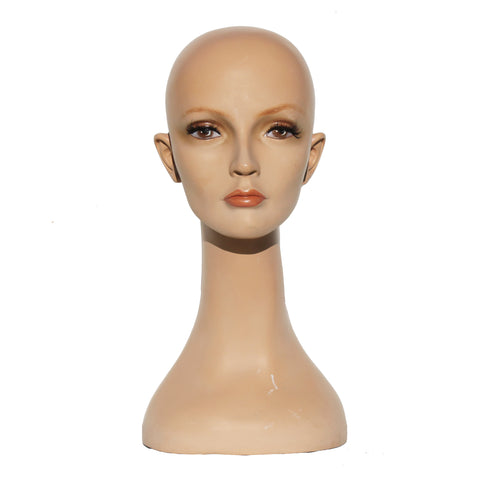 Marotte / présentoir / tête à chapeau vintage 43 cm en résine