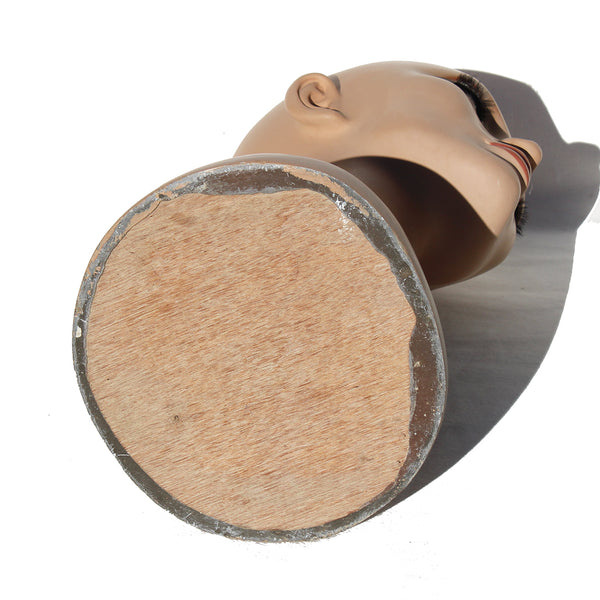 Marotte / présentoir / tête à chapeau vintage 43 cm en résine