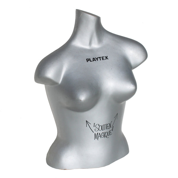 Buste de mannequin publicitaire femme / Playtex Soutien Magique / présentoir vintage de magasin