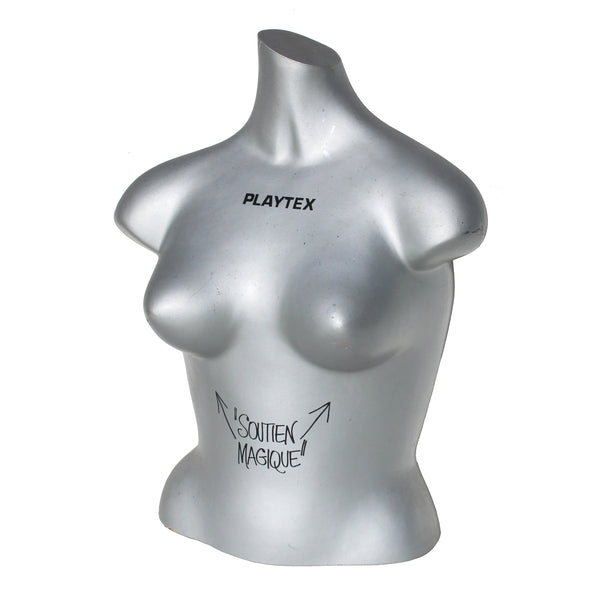 Buste de mannequin publicitaire femme / Playtex Soutien Magique / présentoir vintage de magasin