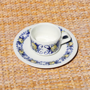 Tasse à café espresso / moka + soucoupe vintage Villeroy & Boch modèle Cadiz