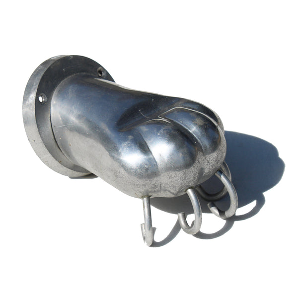 Patère vintage en aluminium / Patte de lion / Accroche torchons / 4 crochets