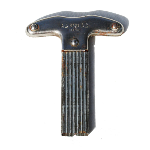 Ancien tire-bouchon à lames / bilame / AS