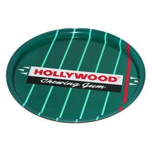 Plateau de service rond publicitaire vintage Hollywood Chewing Gum