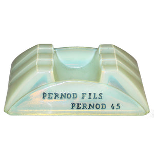 Ancien Cendrier en opaline Pernod Fils / Pernod 45 ( ouraline / absinthe )