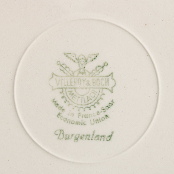 Paire d'assiettes plates anciennes 25 cm en faïence Villeroy & Boch modèle Burgenland