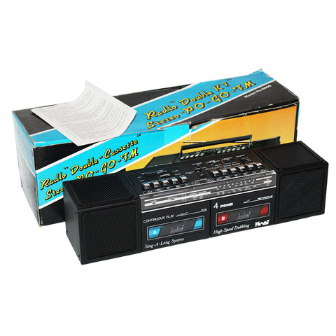 Electro vintage Boombox radio double cassette Kwaï en boîte comme neuf