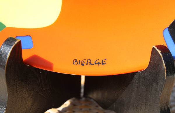 Assiette plate vintage par Roland Bierge ( 1922 / 1991 ) / Centenaire de la Mutuelle des Pharmaciens