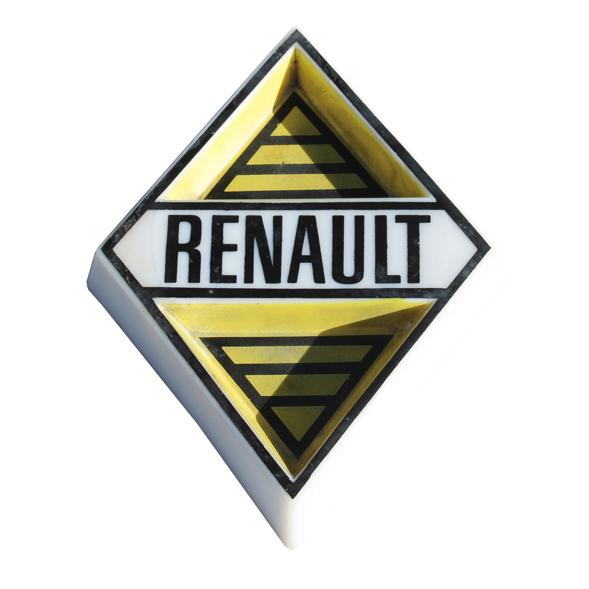 Cendrier losange publicitaire vintage en opalex / Renault
