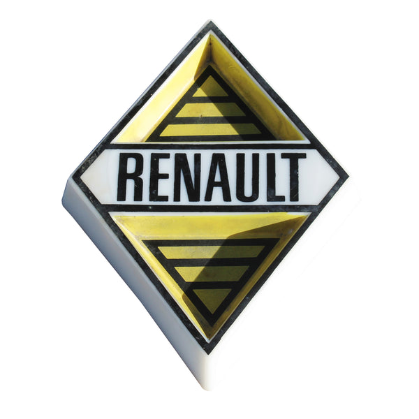 Cendrier losange publicitaire vintage en opalex / Renault