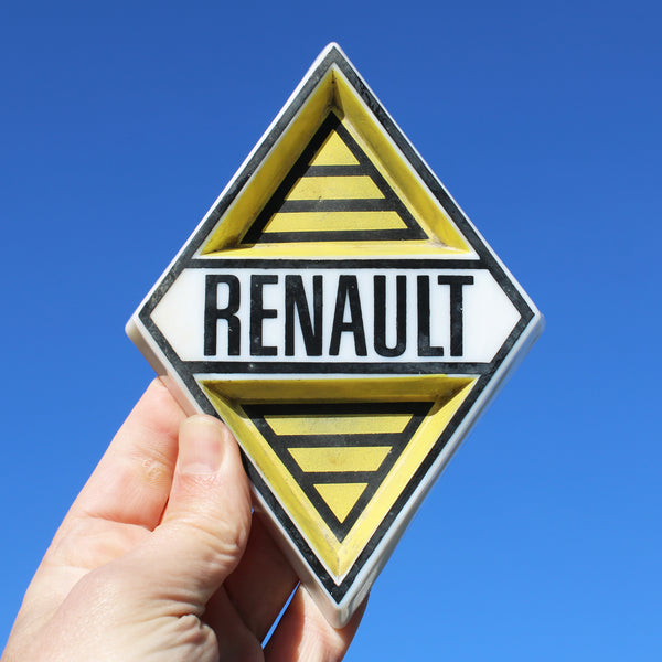 Cendrier losange publicitaire vintage en opalex / Renault