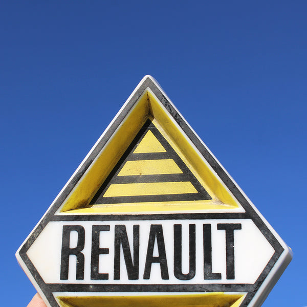 Cendrier losange publicitaire vintage en opalex / Renault