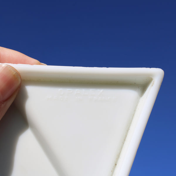 Cendrier losange publicitaire vintage en opalex / Renault