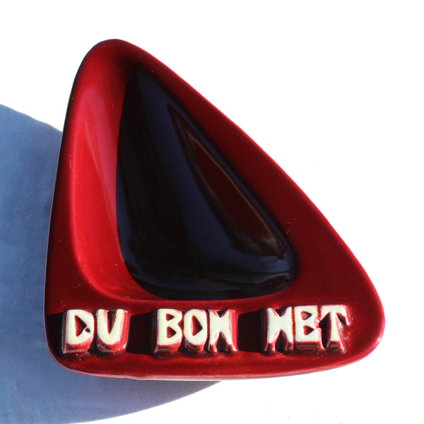 Grand cendrier publicitaire vintage en faïence / Dubonnet