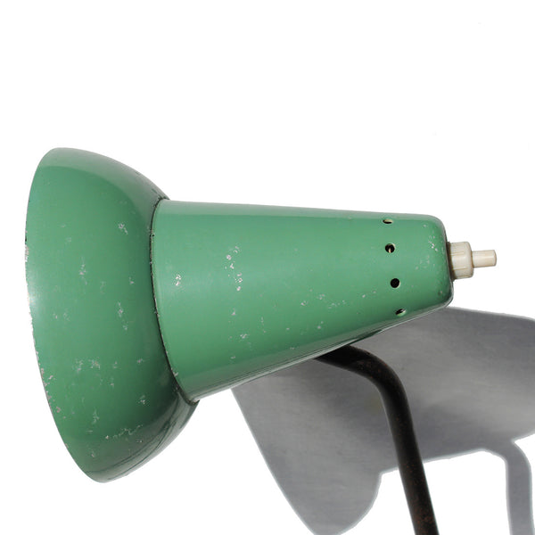 Ancienne lampe de table " cocotte " coloris vert des années 1950
