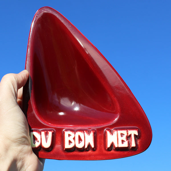 Grand cendrier publicitaire vintage en faïence / Dubonnet