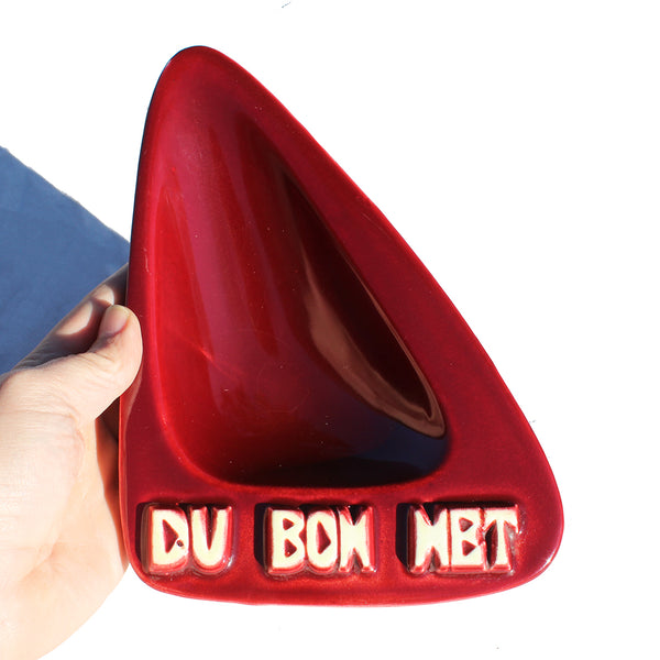 Grand cendrier publicitaire vintage en faïence / Dubonnet