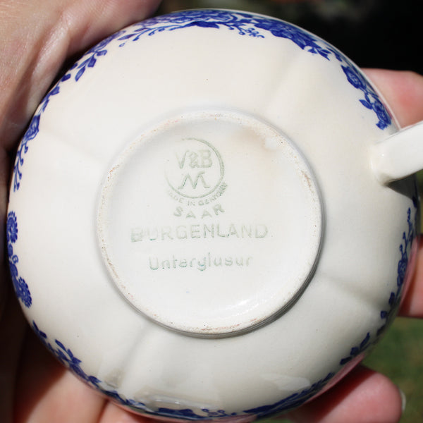 Paire de tasses à thé + soucoupes en faïence de Villeroy & Boch modèle Burgenland