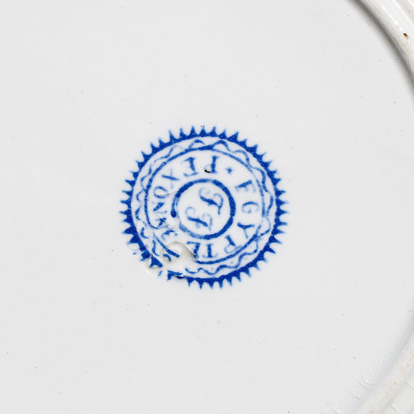 Ensemble de 6 assiettes à foie gras 16.5 cm en faïence de Pexonne modèle Egypte