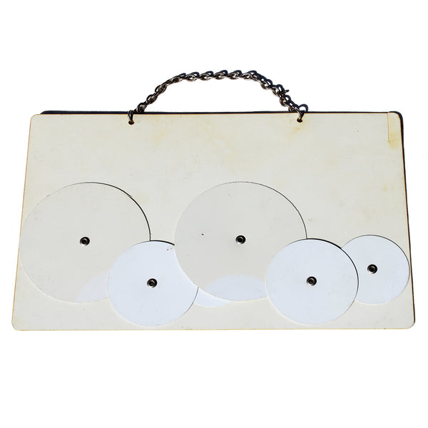 Pancarte vintage de porte de magasin en celluloïd / Fermé pour congés annuels