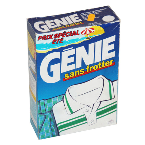 Paquet de lessive en poudre publicitaire vintage Génie sans frotter non ouvert ( no Bonux )
