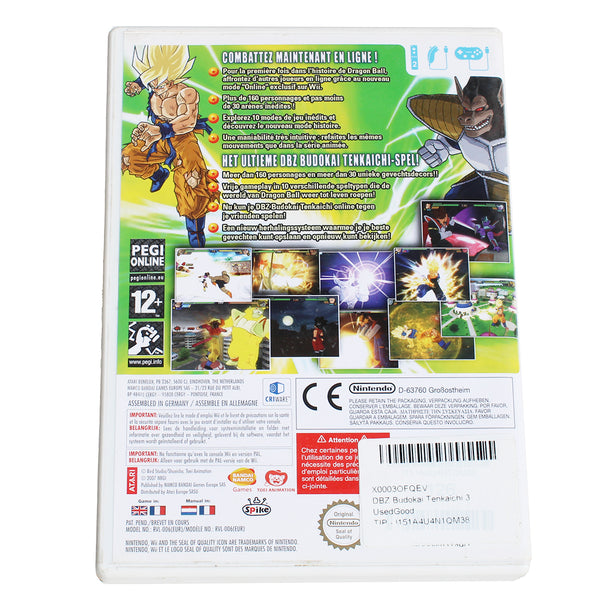 Jeu vidéo Nintendo Wii Dragon Ball Z Budokai Tenkachi 3 complet