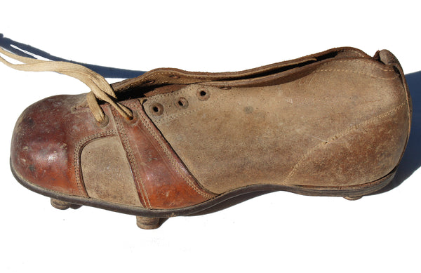 Football Memorabilia / Ancienne paire de chaussures de football en cuir / Années 1930