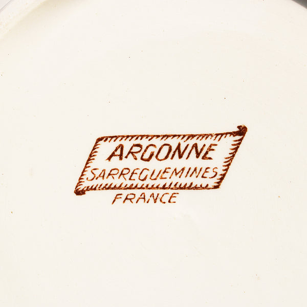 Ancienne petite soupière / légumier en faïence de Sarreguemines modèle Argonne