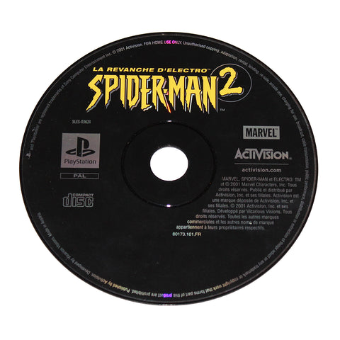 Jeu vidéo Playstation PS1 Spiderman 2 La revanche d'Electro disque seul