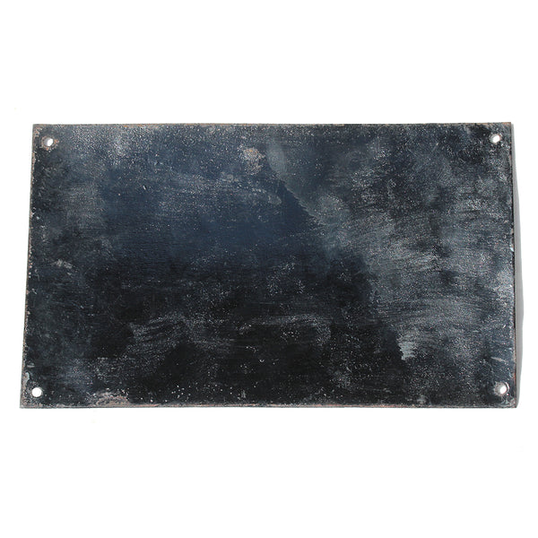 Ancienne plaque émaillée d'utilité bombée / Fichiers / 24.9 cm x 14.9 cm