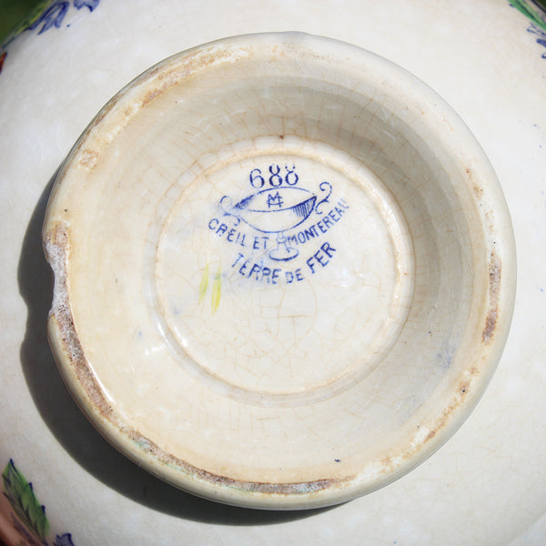 Ancien bol en faïence de Creil et Montereau numéroté 688