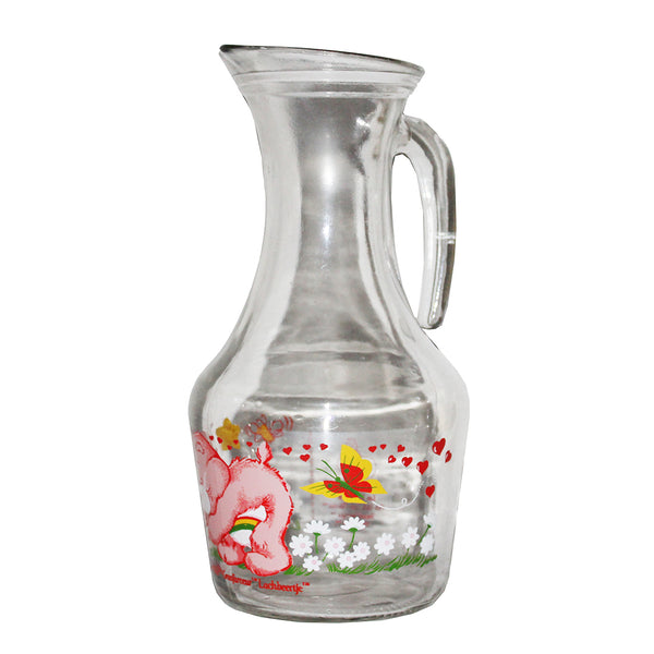 Carafe en verre vintage Bisounours Grosfarceur Care Bears 1 litre (1985)