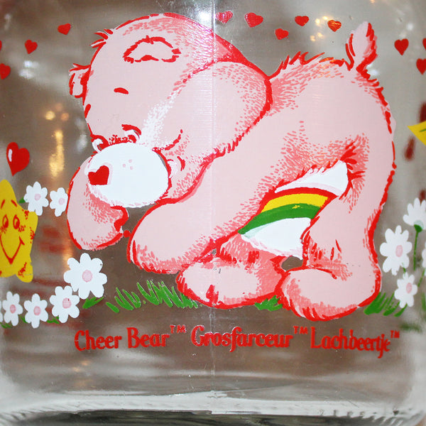 Carafe en verre vintage Bisounours Grosfarceur Care Bears 1 litre (1985)