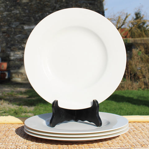 Set de 4 assiettes plates 27 cm Villeroy & Boch modèle Wonderful World White