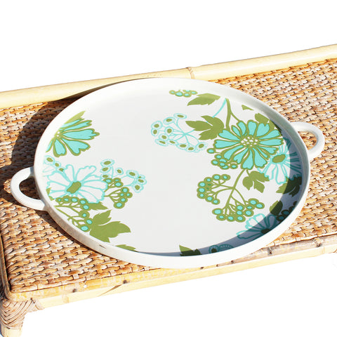 Plat à tarte / gâteau rond en porcelaine à feu vintage Villeroy & Boch modèle Scarlett