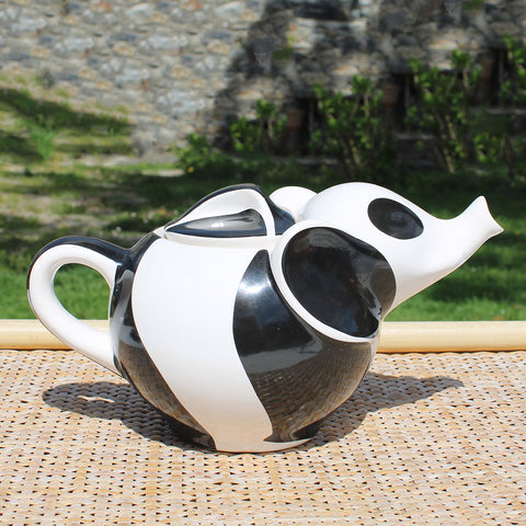 Théière publicitaire thé Éléphant en faïence modèle vache