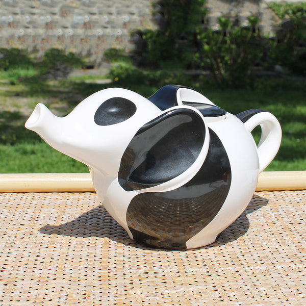 Théière publicitaire thé Éléphant en faïence modèle vache