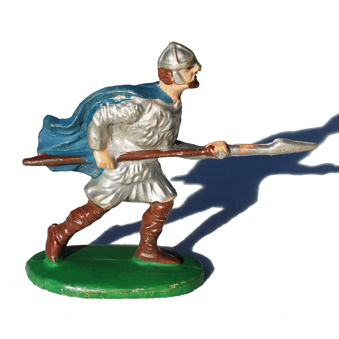 Figurine plastique Elastolin / Ougen / Moyen Âge / Viking avec lance