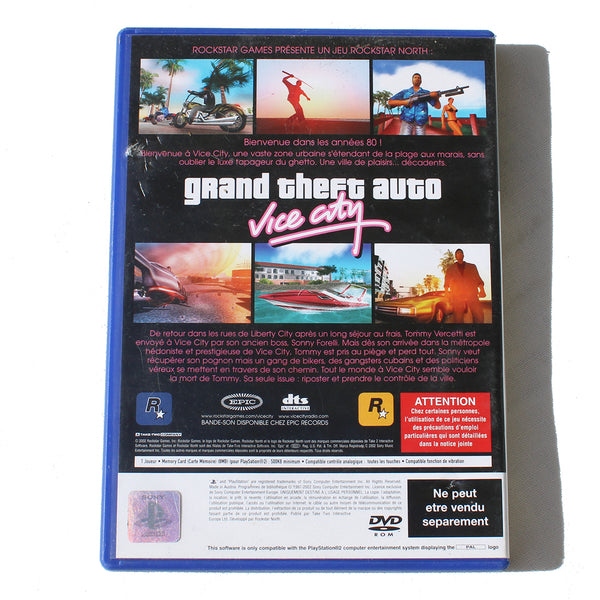 Jeu vidéo Playstation PS2 / GTA Grand Theft Auto : Vice City PAL ( 2002 ) / complet