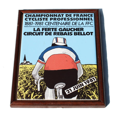 Cadre vintage Championnat de France Cycliste La Ferté Gaucher 21 juin 1981