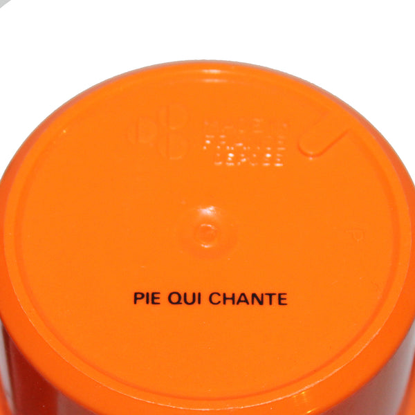 Gobelets en plastique publicitaires vintage La Pie qui Chante par Jean Pierre Vitrac