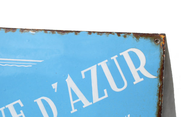 Plaque émaillée ancienne bombée de villa “Rêve d’Azur”