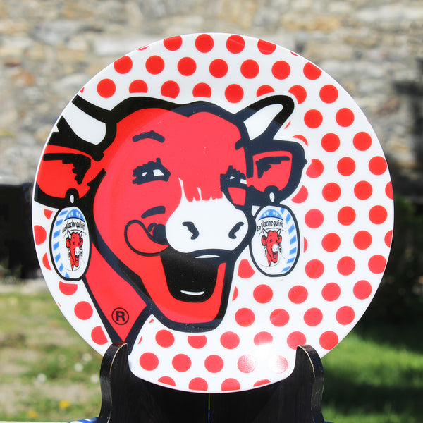 Ensemble de 6 assiettes en porcelaine à dessert publicitaire / Vache qui Rit