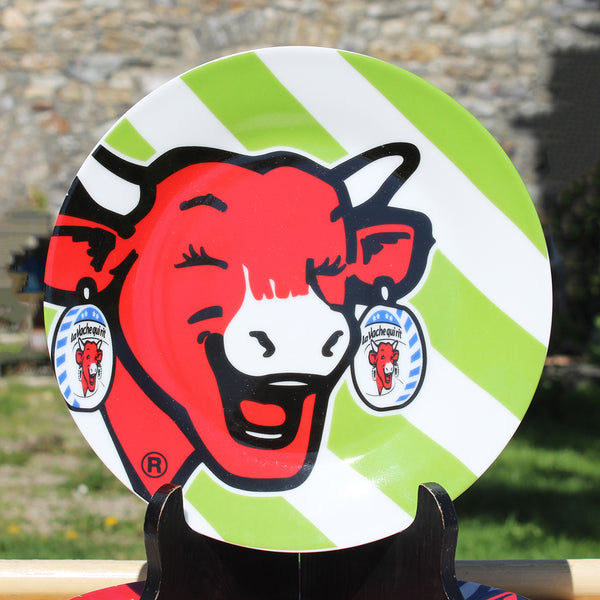 Ensemble de 6 assiettes en porcelaine à dessert publicitaire / Vache qui Rit