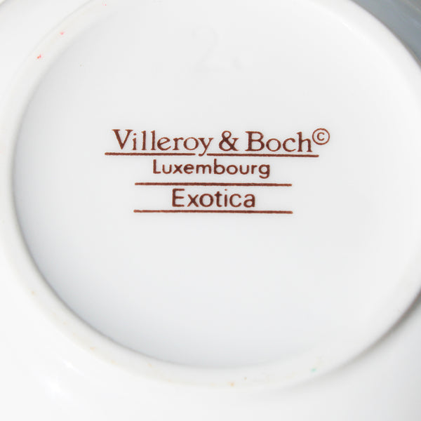 Paire de tasses à café en porcelaine de Villeroy & Boch modèle Exotica