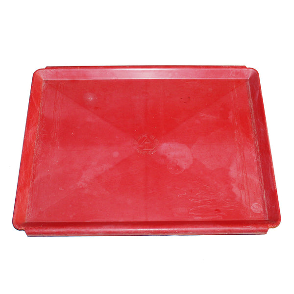 Petite desserte de cuisine vintage à paniers / Ateliers Dilecta / formica rouge & métal