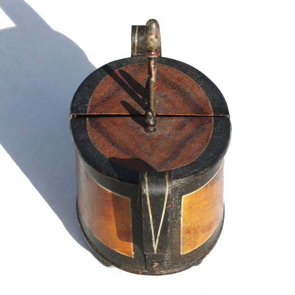 Ancien nécessaire à œufs / Œufrier en tôle peinte / Époque Napoléon III