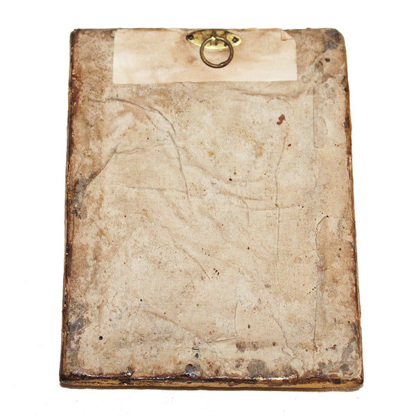 Ancien petit canivet XIXème siècle sous cadre / Image pieuse faites à la main
