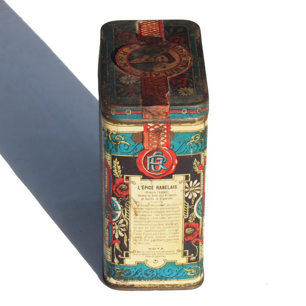 Ancienne boîte en tôle publicitaire Épices Rabelais / Raynaud de Mazan Marseille