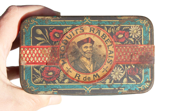 Ancienne boîte en tôle publicitaire Épices Rabelais / Raynaud de Mazan Marseille